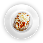 Baked Potatoes With Cheese & Beans 